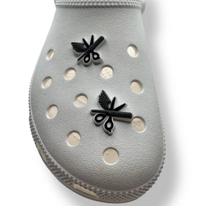 Scissors and Comb with wings shoe charm BC