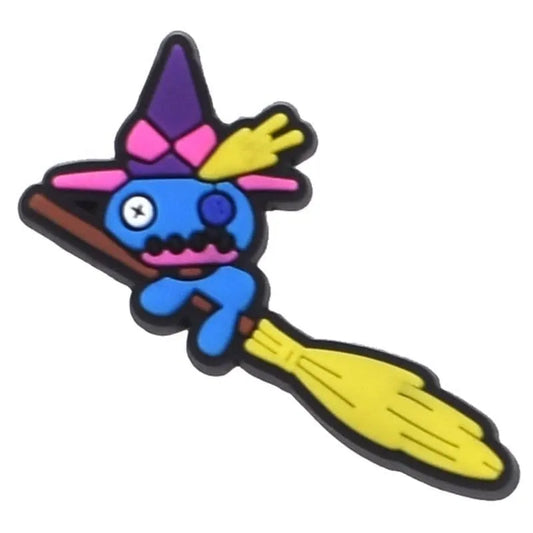 witch rag doll flying shoe charm BC