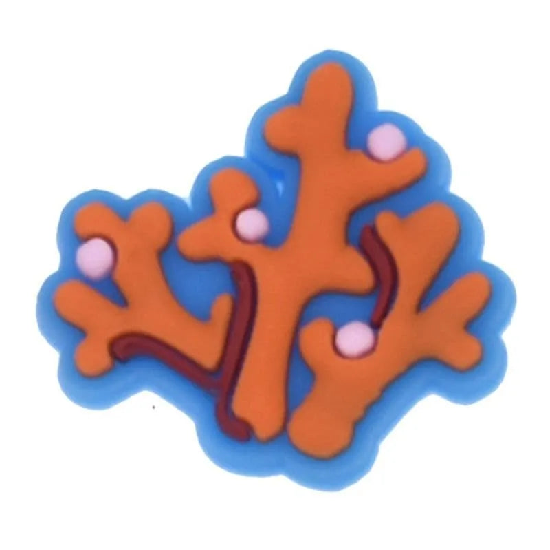 Orange coral shoe charm BC