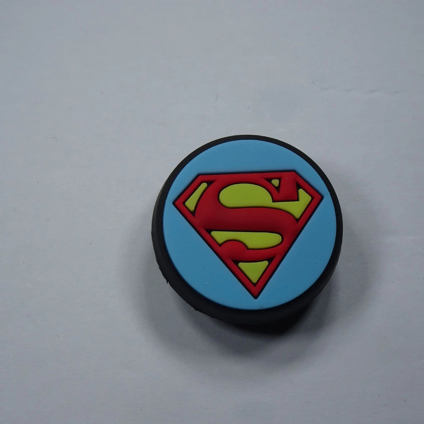 Superman badge light blue shoe charm BC