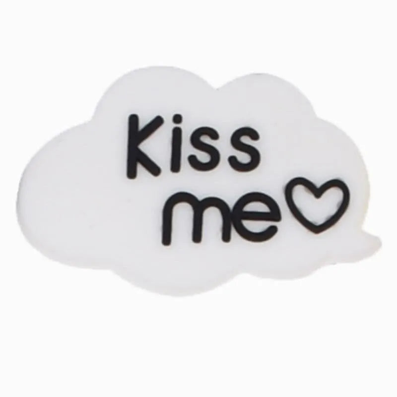 Kiss me cloud white shoe charm BC