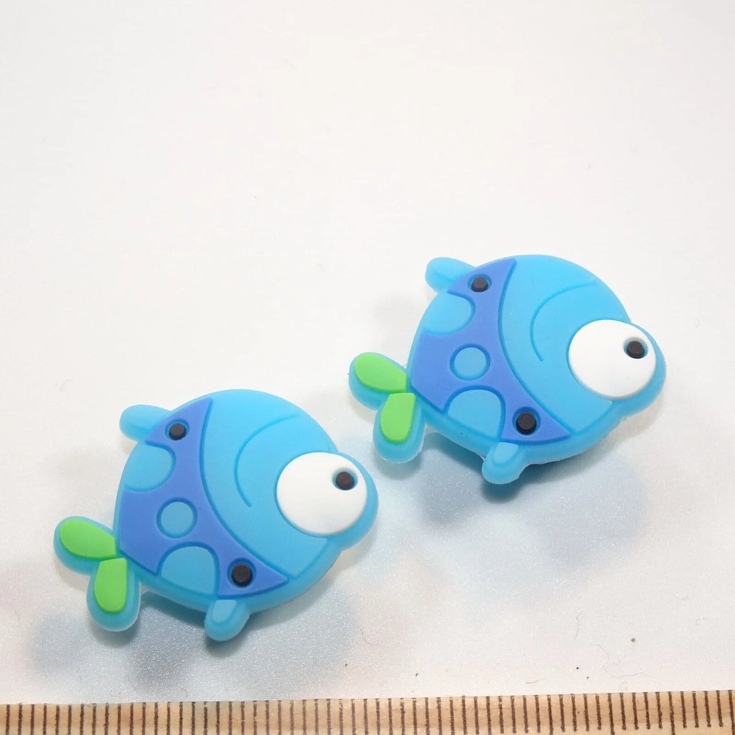 Shoe charms - 2 Blue fish