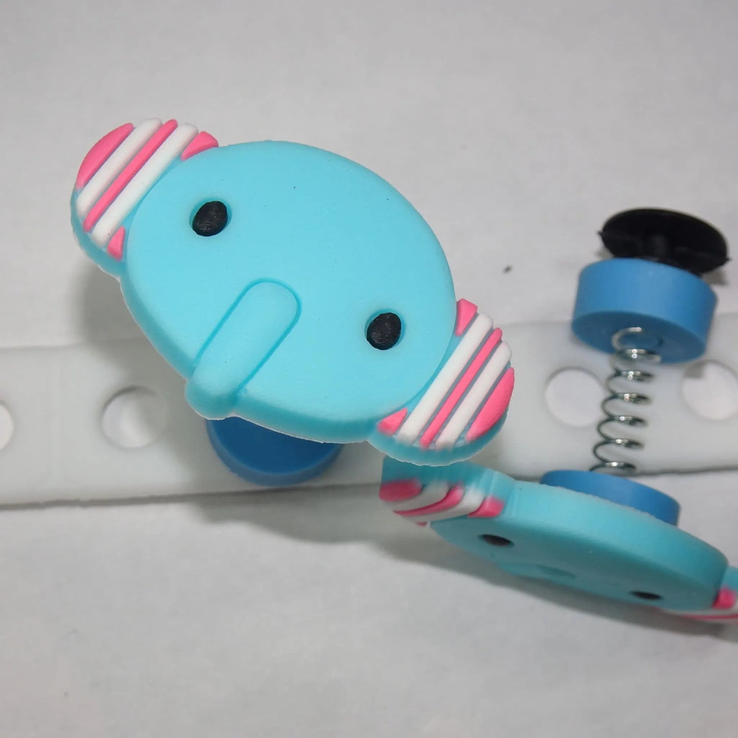 Spring shoe charm - Blue face elephant SP32