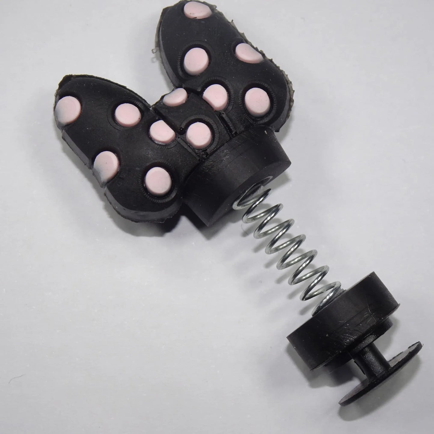Spring shoe charm - Black bow tie with pink spots SP42