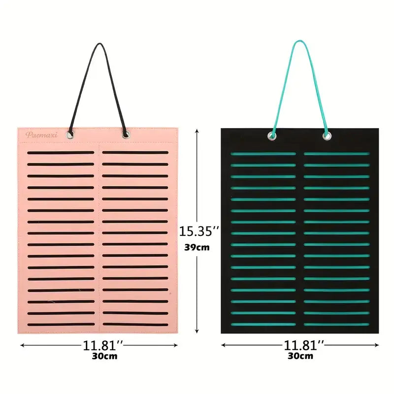 2 Shoe charm organisers - Pink & Black slot strips WD2P