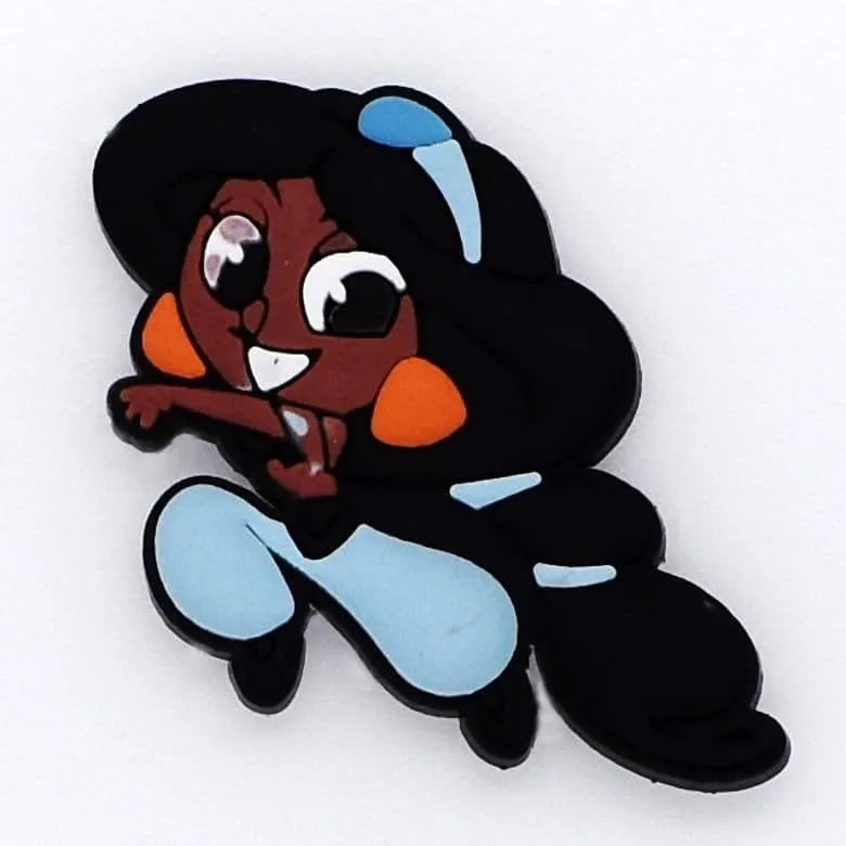 Brown Hair Big Pants Pretty Lady Shoe Charm