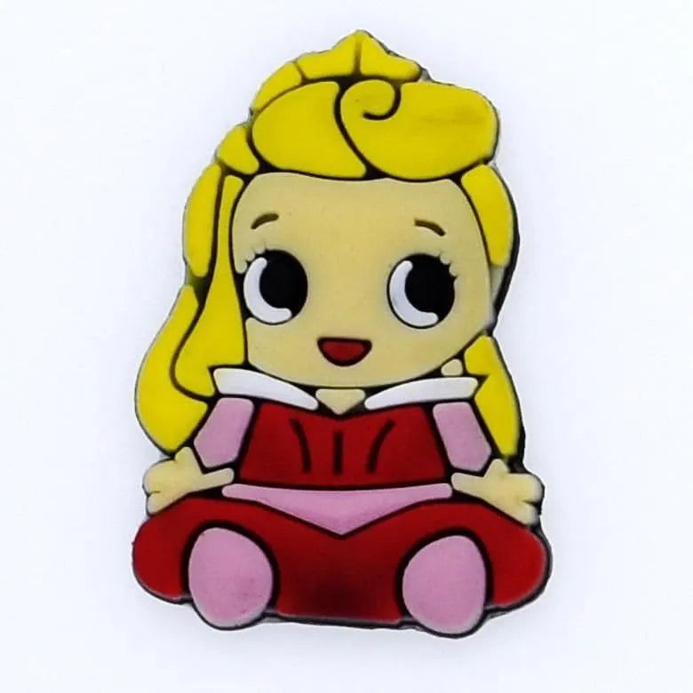 Red Dress Sitting Pretty Lady Shoe Charm