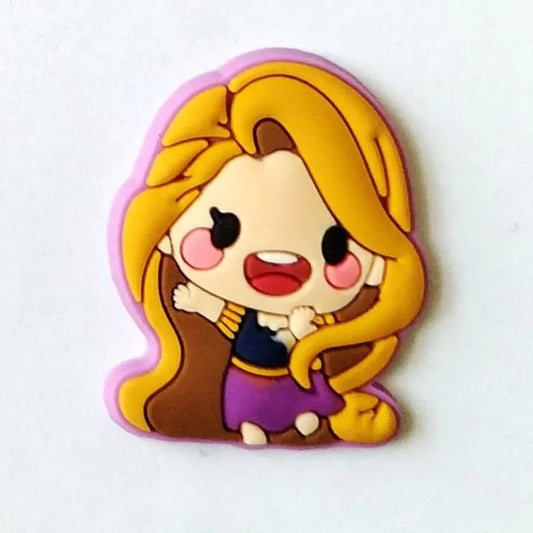 Dancing Long Hair Pretty Lady Shoe Charm