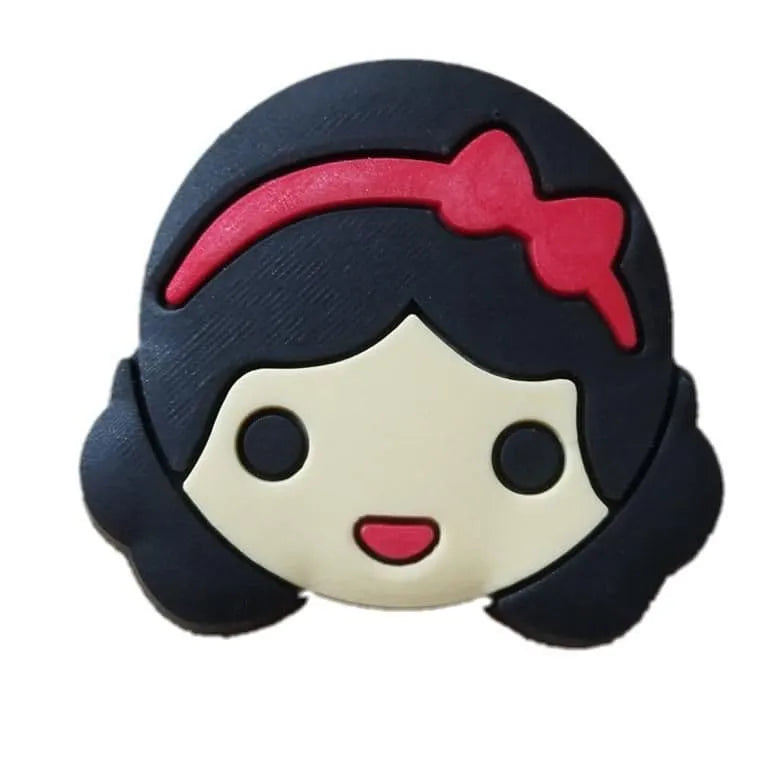 Red Ribbon Face Pretty Lady Shoe Charm