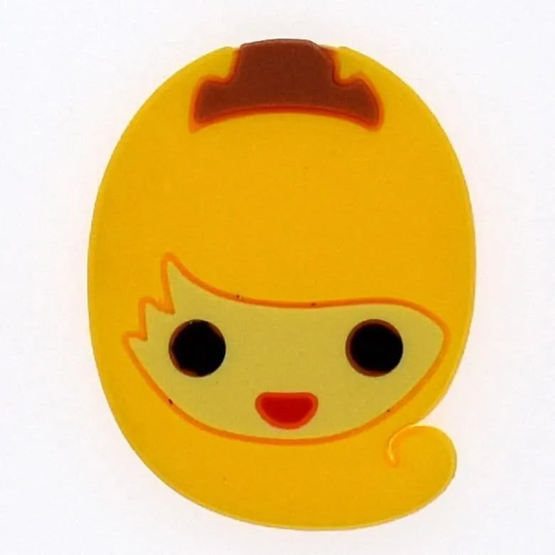 Brown Ribbon Face Pretty Lady Shoe Charm