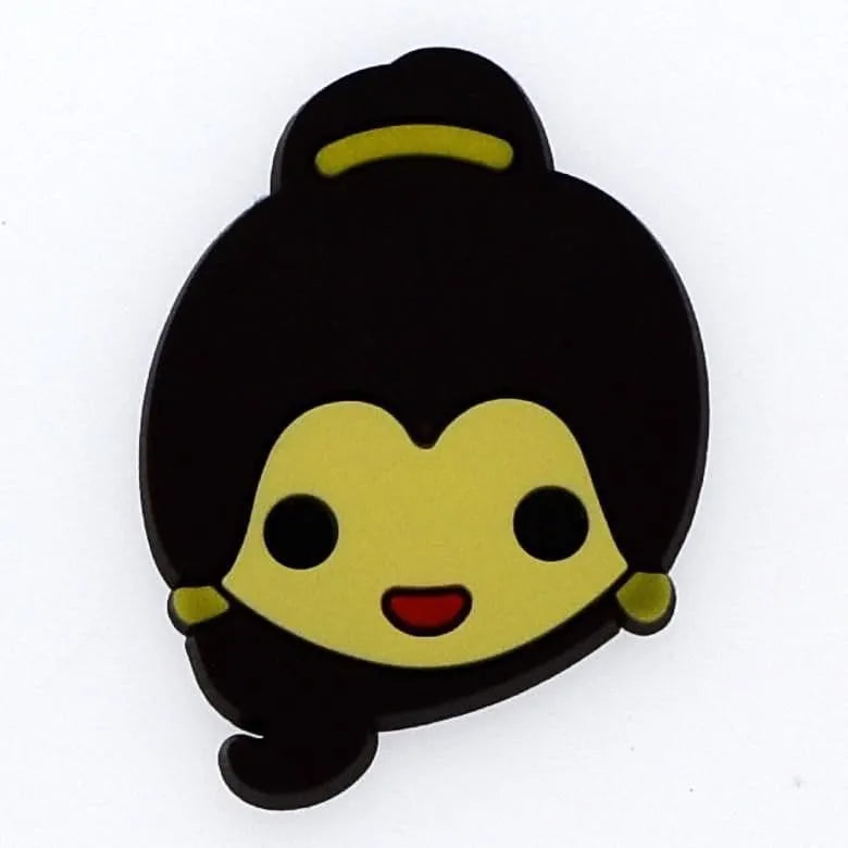 Long Brown Hair Face Pretty Lady Shoe Charm