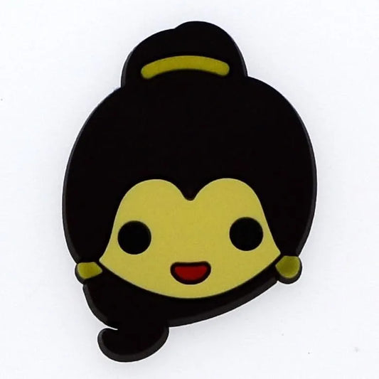 Long Brown Hair Face Pretty Lady Shoe Charm