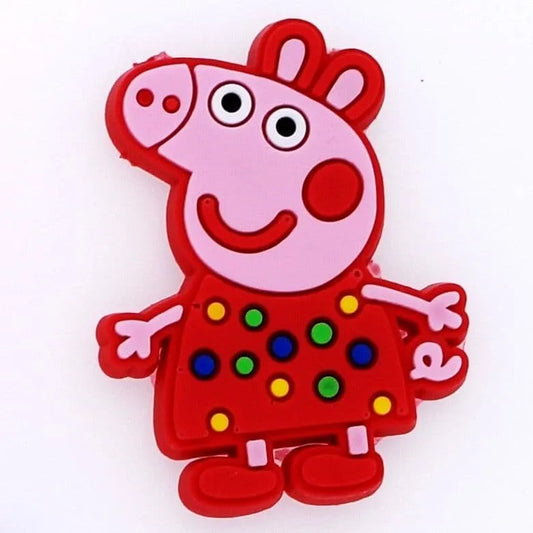 Peppa Pig In Red Party Dress Shoe Charm
