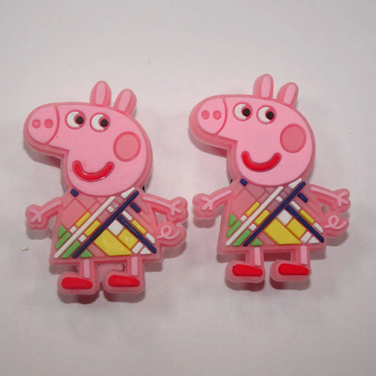 2 Peppa Stripes Shoe Charm