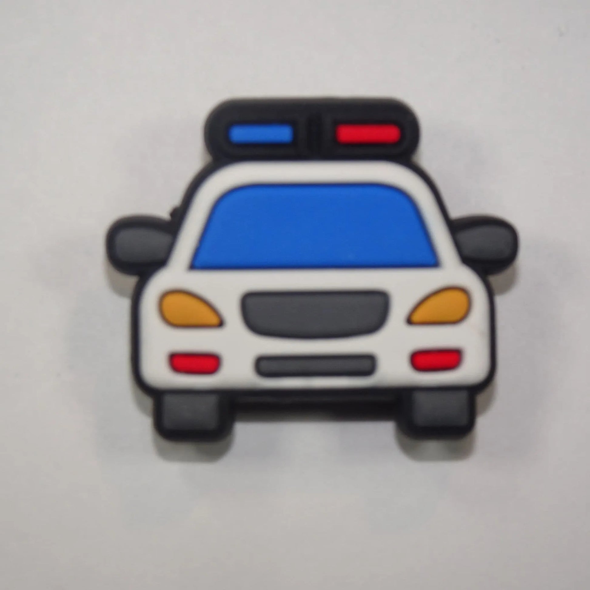 Police Car Front Shoe Charm