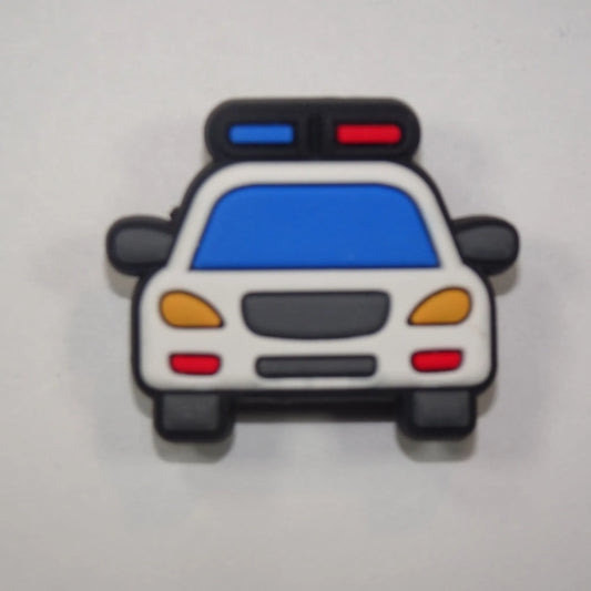 Police Car Front Shoe Charm