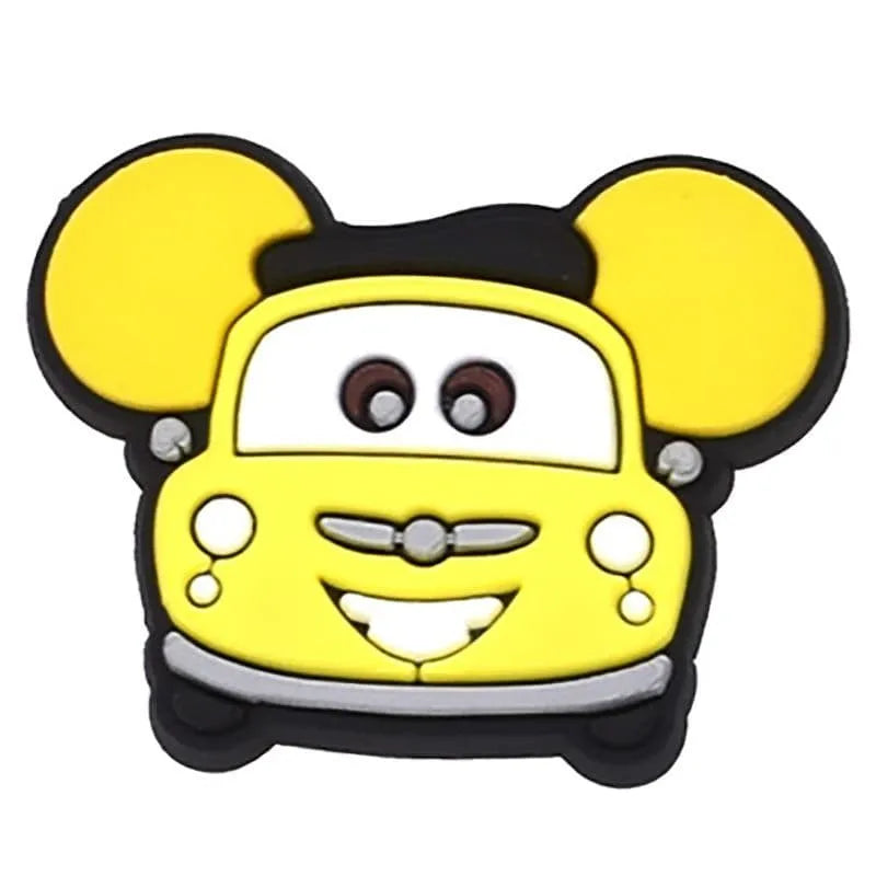 Yellow Micke15Y Ears Car Shoe Charm