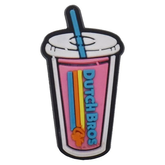 Dutch Brothers Coffee Pink Cup Shoe Charm