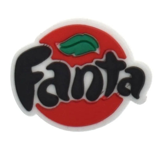 Fanta Black On Red Badge Logo Sign Shoe Charm