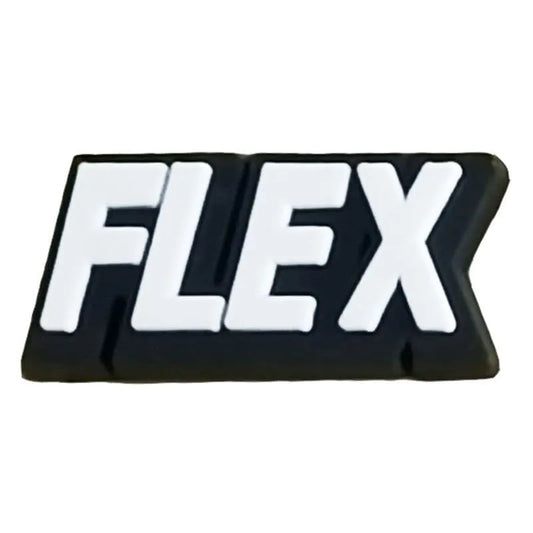 Flex Stylized Logo Shoe Charm