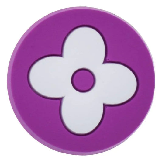 Lv Louis Vuitton Flower On Purple Logo Badge Shoe Charm
