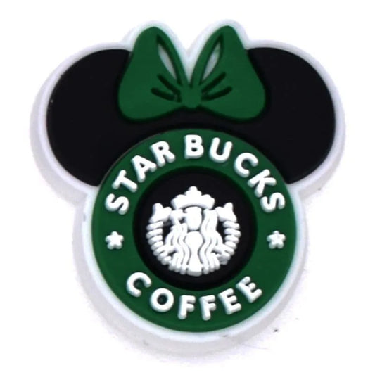 Starbucks Coffee Mickey Ears Shoe Charm