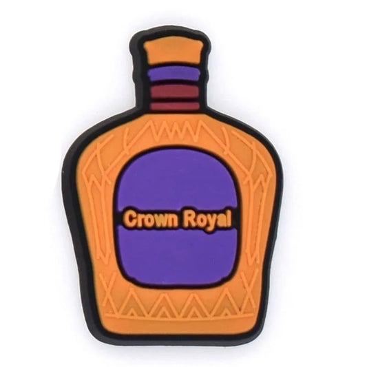 Crown Royal Whiskey Bottle Shoe Charm