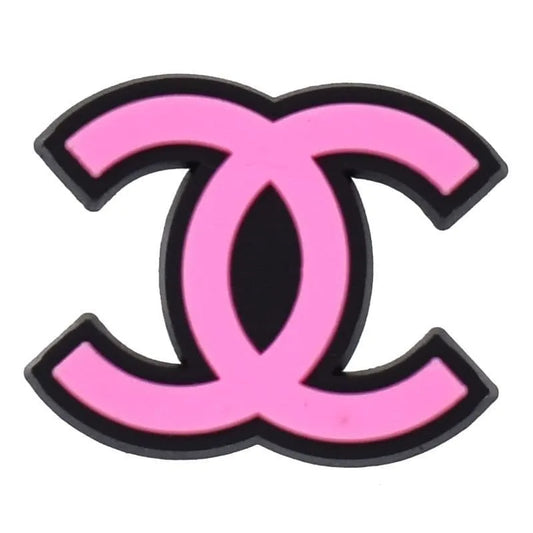 Cc Chanel Pink Stylized Logo Shoe Charm