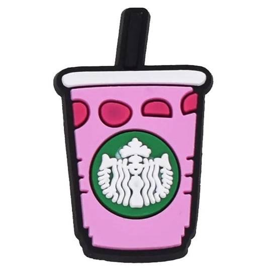 Starbucks Cup Pink Shoe Charm