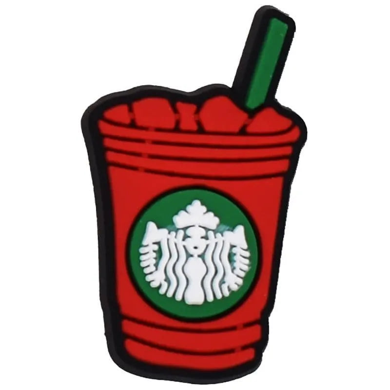 Starbucks Cup Red Shoe Charm