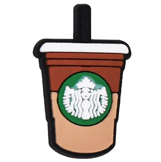 Starbucks Cup Brown Two Tone Shoe Charm