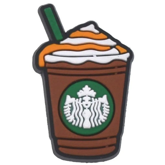 Starbucks Cup Medium Brown Shoe Charm