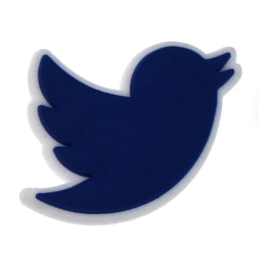 Twitter Stylized Logo Shoe Charm