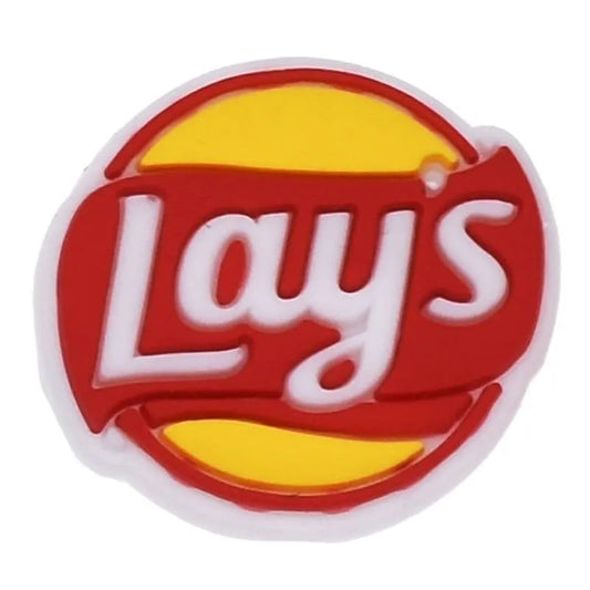 Lay'S Brand Round Badge Logo Shoe Charm