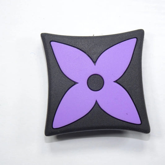 Lv Louis Vuitton French Star Badge Logo Purple On Black Shoe Charm