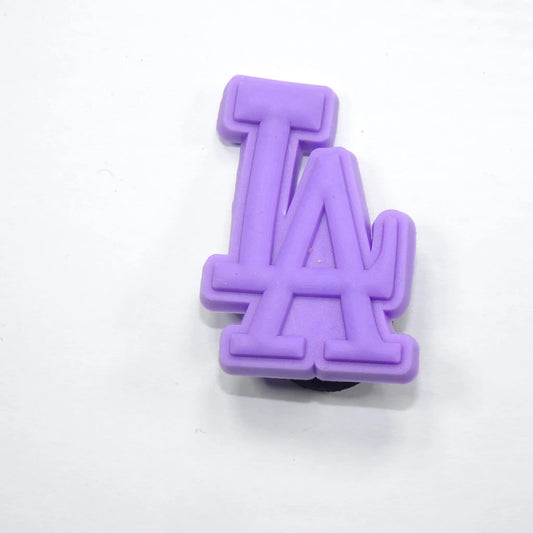 La Stylised Logo Purple Shoe Charm