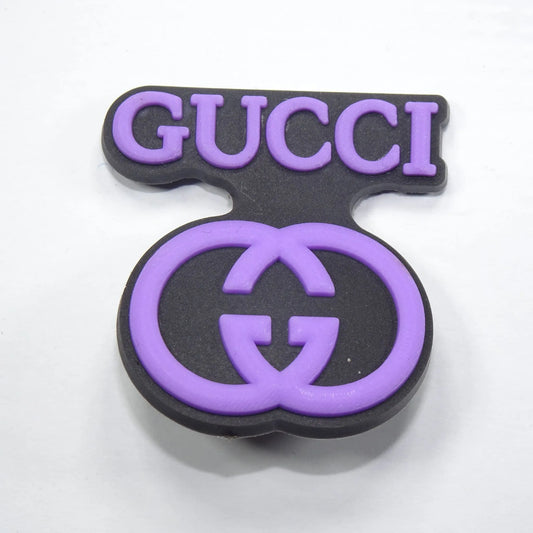 Gucci Stylised Badge Logo Purple Shoe Charm