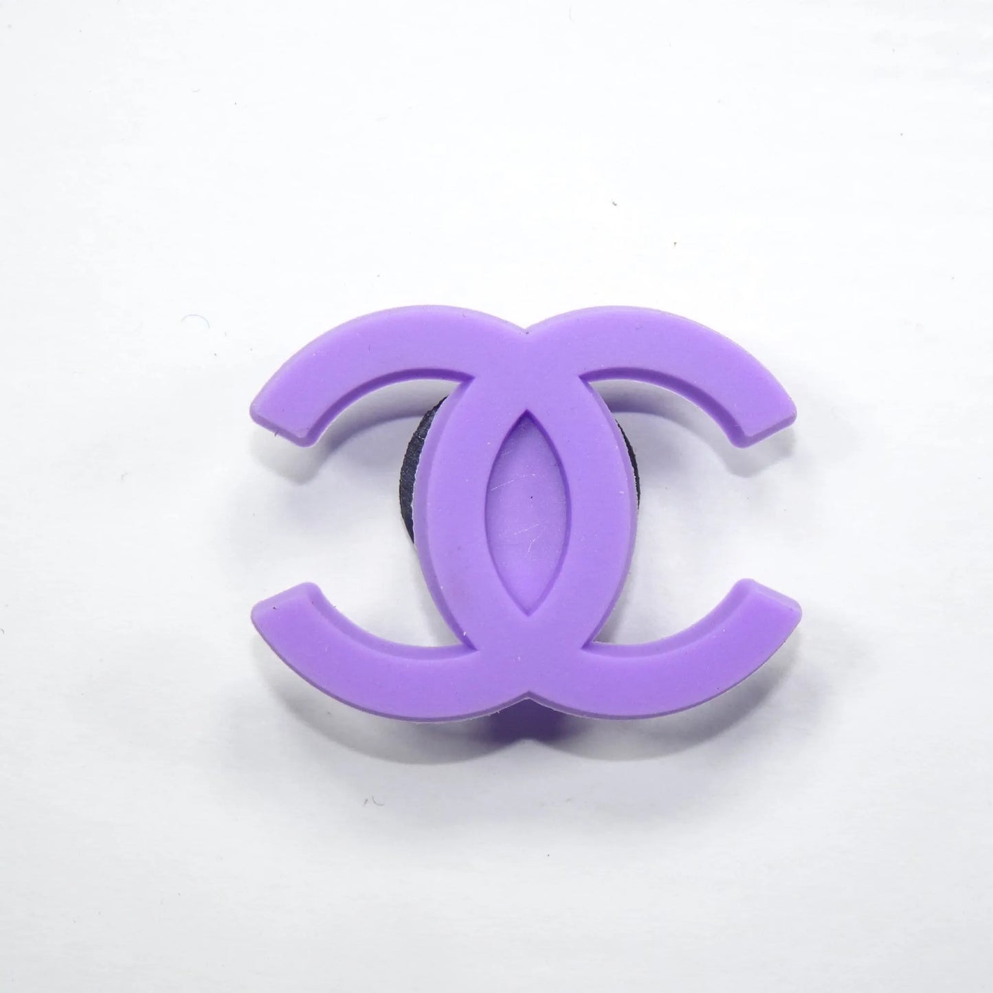 Chanel Double C Stylised Logo Purple Shoe Charm