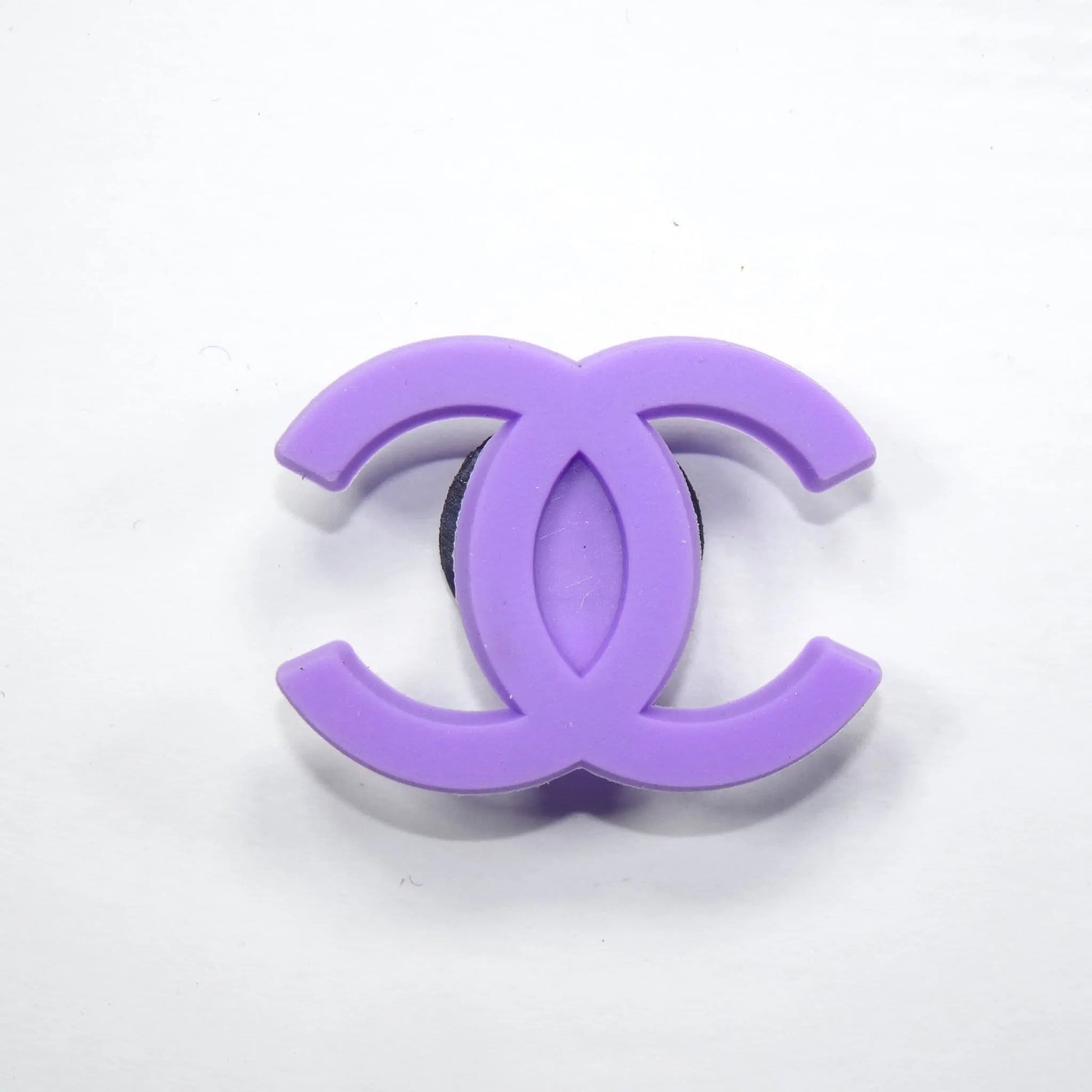 Chanel Double C Stylised Logo Purple Shoe Charm