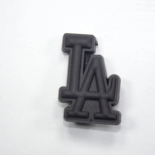 La Stylised Logo Black On Black Shoe Charm