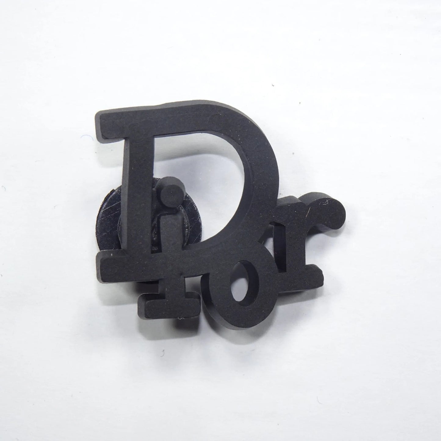 Dior French Luxury Stylised Logo Black Shoe Charm