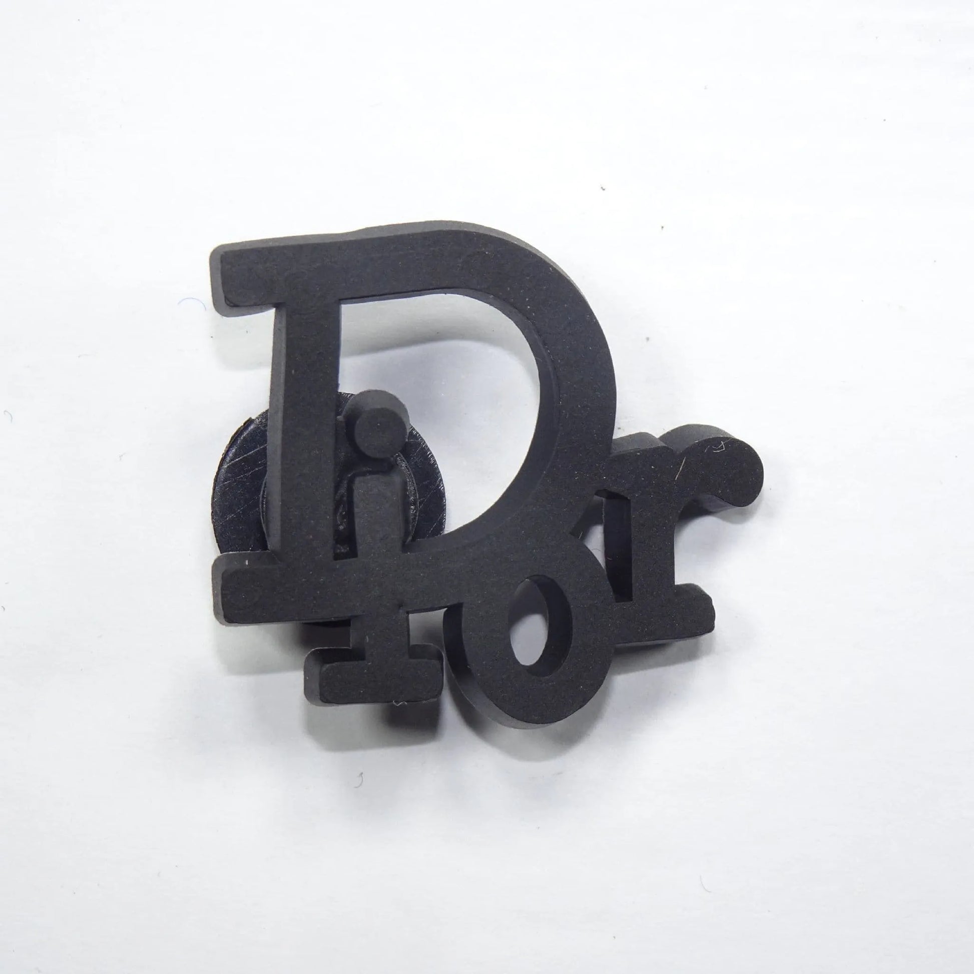 Dior French Luxury Stylised Logo Black Shoe Charm