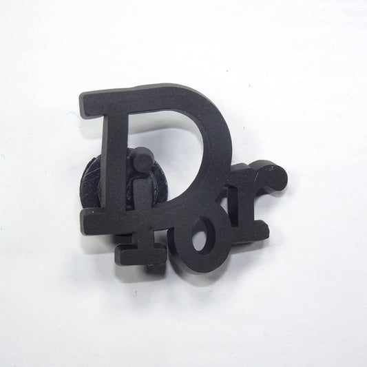 Dior French Luxury Stylised Logo Black Shoe Charm