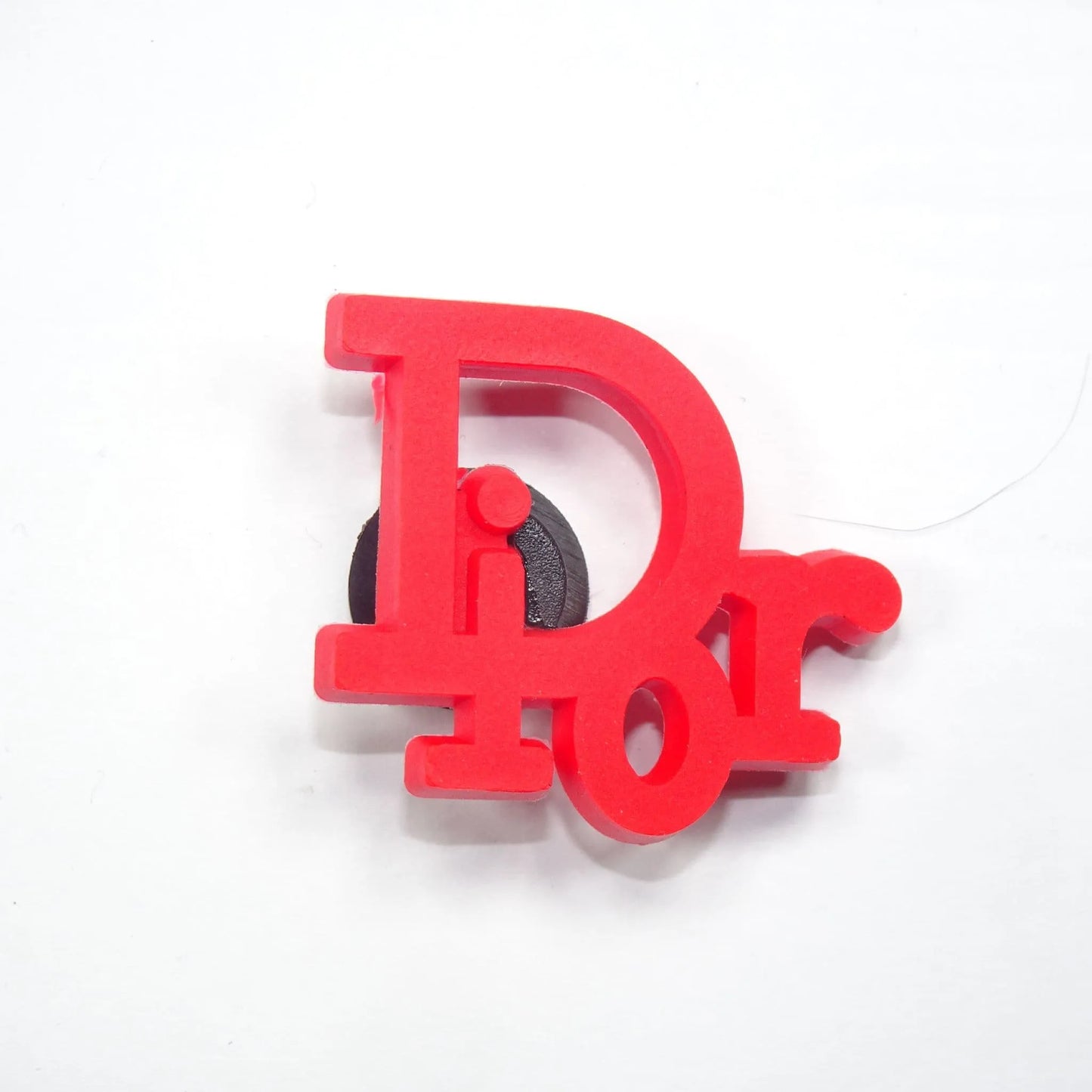 Dior French Luxury Stylised Logo Red Shoe Charm