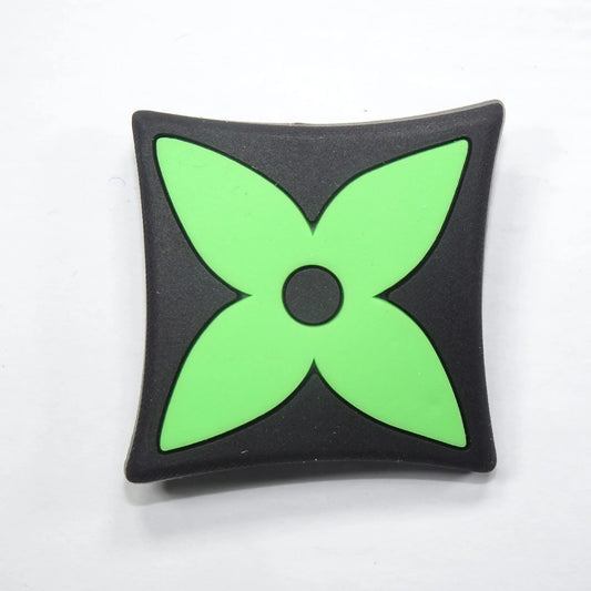 Lv Louis Vuitton French Star Badge Logo Green On Black Shoe Charm