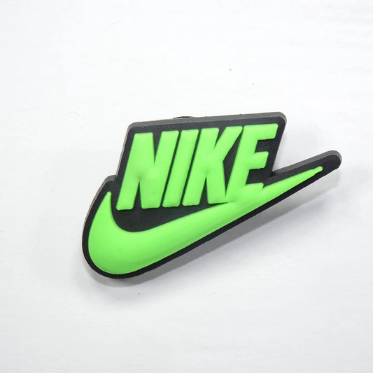 Nike Swoosh Logo Green On Black Shoe Charm