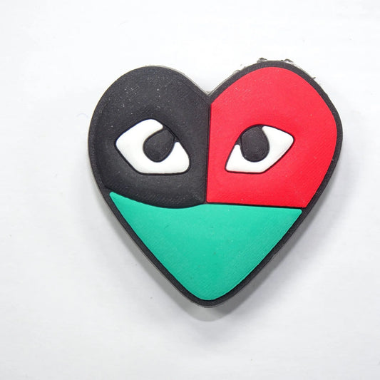 Comme Des Garcones Heart Eyes Logo Three Colours Shoe Charm