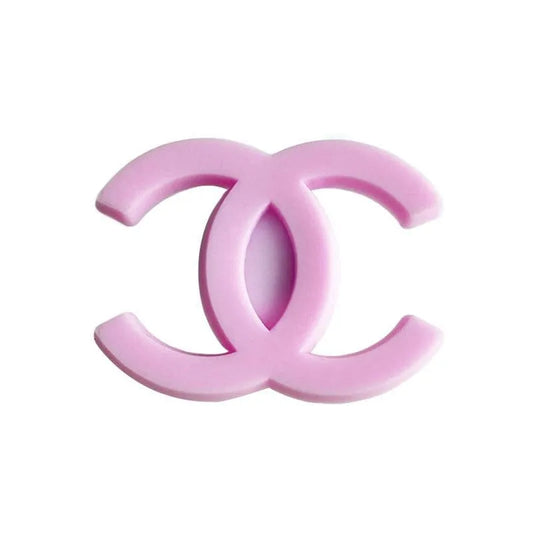 Chanel Double C Stylised Logo Pink Shoe Charm