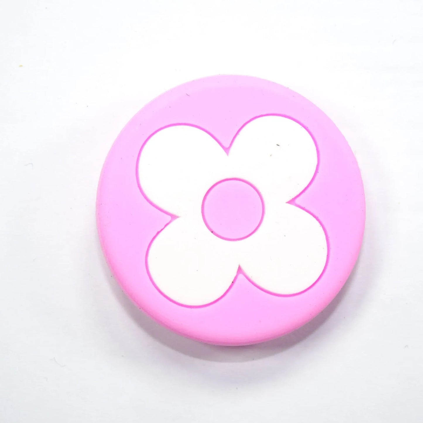 Lv Louis Vuitton Flower Badge Logo White On Pink Shoe Charm