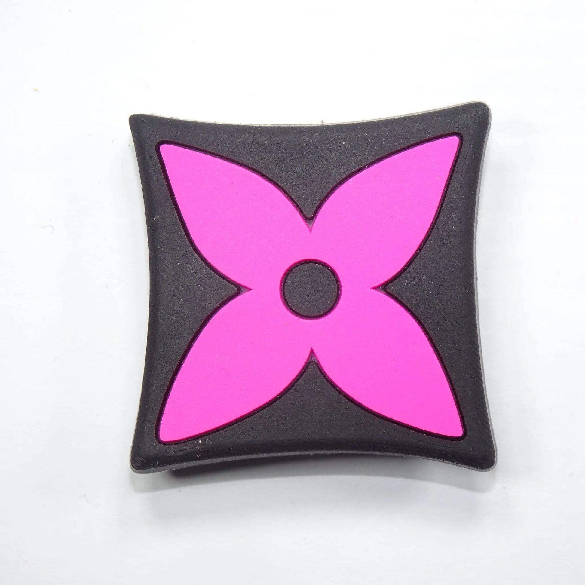 Lv Louis Vuitton French Star Badge Logo Dark Pink On Black Shoe Charm